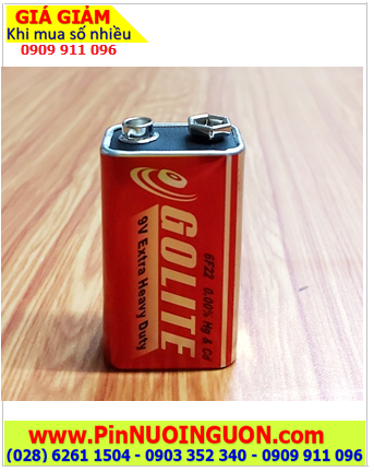 Golite 6F22 _Pin 6F22, Pin vuông 9v Golite 6F22 1604S Heavy Duty chính hãng /Loại gói 01viên